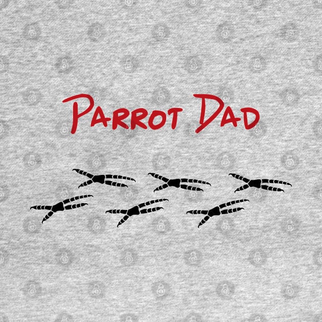 Parrot Dad with Footprints by Einstein Parrot